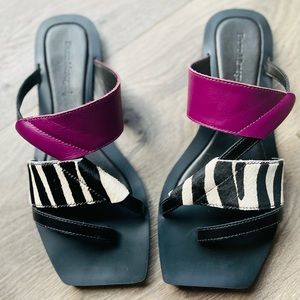 Brazilian leather slides